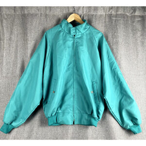 Hartwell ViaSport Zip Up Teal Windbreaker Mens XL Vintage 80's